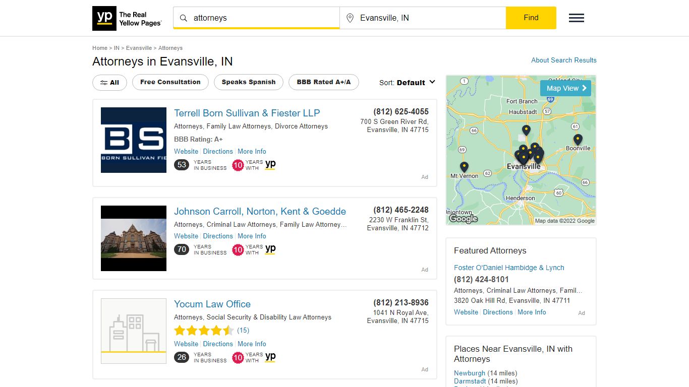 Best 60 Attorneys in Evansville, IN with Reviews - YP.com - Yellow Pages